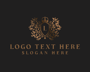 Luxury - Crown Shield Ornament logo design