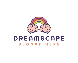 Rainbow Brain Imagination logo design