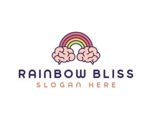 Rainbow Brain Imagination logo design