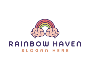 Rainbow Brain Imagination logo design