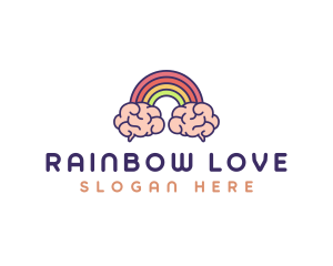 Rainbow Brain Imagination logo design