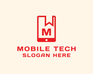 Mobile Bookmark Tablet logo design