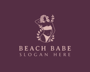 Woman Beauty Bikini logo design