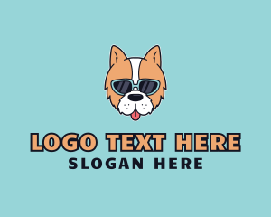 Animal Rescue - Sunglasses Puppy Dog logo design