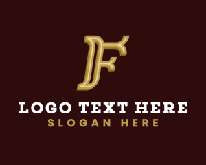 Vc - Elegant Luxe Firm Letter F logo design