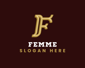 Elegant Luxe Firm Letter F logo design