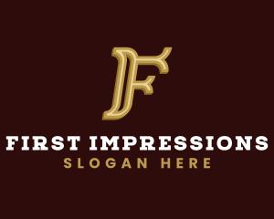 Elegant Luxe Firm Letter F logo design