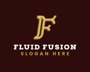 Elegant Luxe Firm Letter F logo design