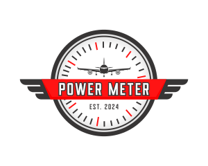 Meter - Airplane Flight Aviation logo design