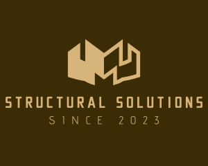 Structural - Construction Crown Letter M logo design