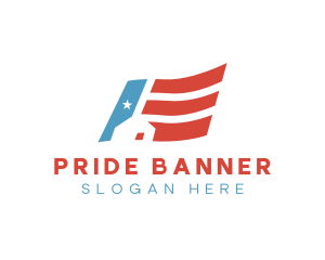 American Flag House logo design