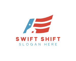 American Flag House logo design