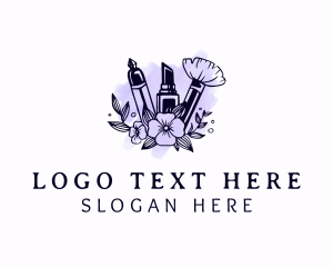 Beauty Blogger - Floral Beautician Cosmetics logo design