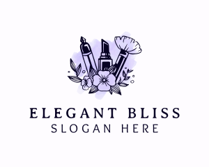 Floral Beautician Cosmetics  Logo