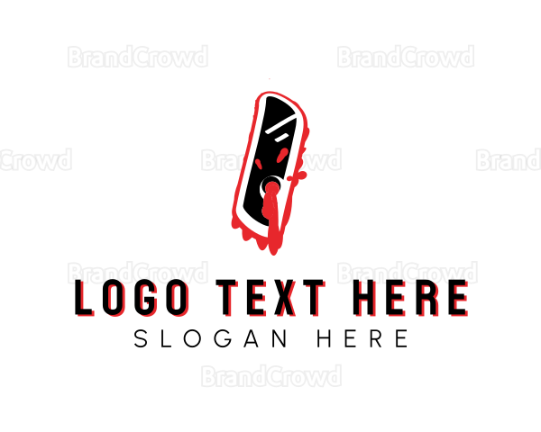 Splatter Graffiti Letter I Logo