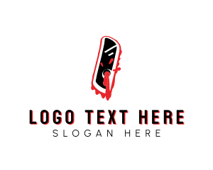 Dangerous - Splatter Graffiti Letter I logo design
