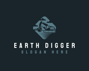 Digger - Excavator Digger Mining logo design