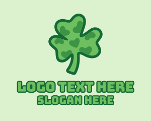 St Patrick Day - Natural Lucky Clover logo design