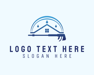 Washing - Home Roofing Pressure Washing logo design