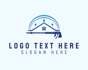 Apartment - Home Roofing Pressure Washing logo design