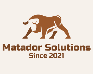 Matador - Brown Minimalist Bull logo design