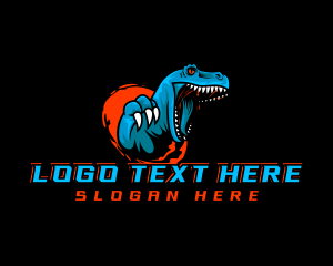 Dinosaur - Raptor Dinosaur Monster logo design