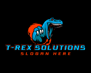 Raptor Dinosaur Monster logo design