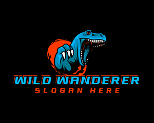 Raptor Dinosaur Monster logo design