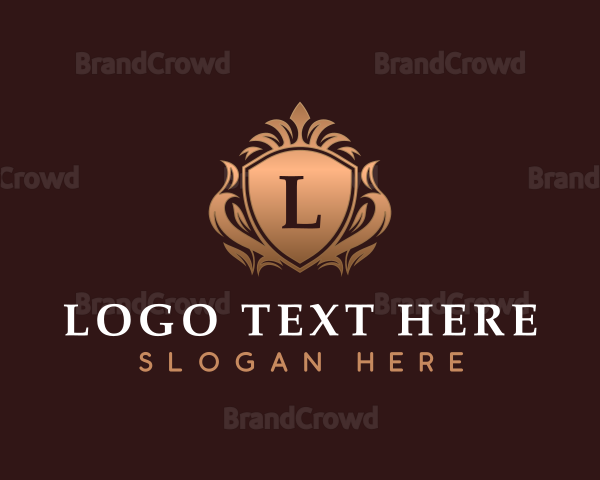 Luxury Crown Ornamental Shield Logo