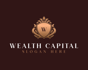 Luxury Crown Ornamental Shield logo design