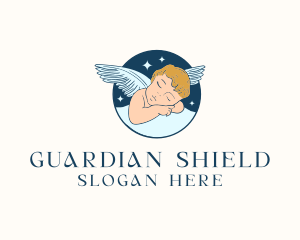 Guardian - Sleeping Angel Cherub logo design