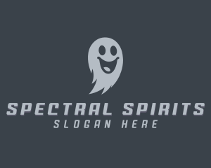 Scary Halloween Ghost logo design