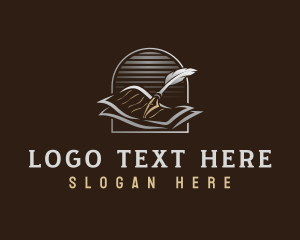 Letter - Quill Pen Notary logo design
