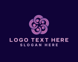 People - Flower Community People logo design