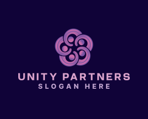 Cooperation - Flower Community People logo design