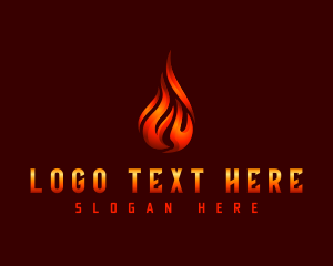 Grill - Hot Fire Flame logo design