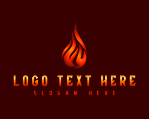 Hot Fire Flame logo design