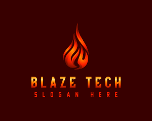 Hot Fire Flame logo design