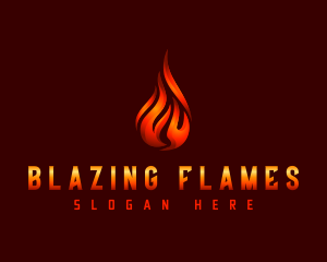 Hot Fire Flame logo design