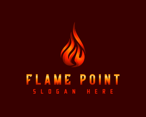 Hot Fire Flame logo design