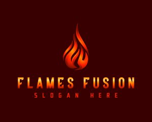 Hot Fire Flame logo design