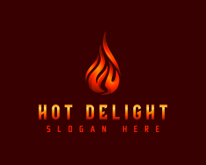 Hot Fire Flame logo design