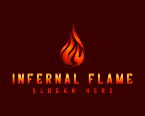 Hot Fire Flame logo design