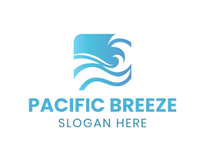 Pacific - Water Wave Swirl logo design