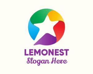 Website - Colorful Star Message logo design