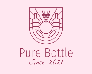 Bottle - Red Wine Bottle logo design