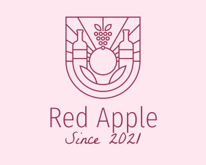Red - Red Wine Bottle logo design