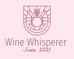 Sommelier - Red Wine Bottle logo design