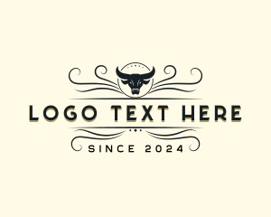 Saloon - Texas Rodeo Bull logo design