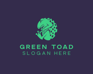 Green Frog Toad logo design
